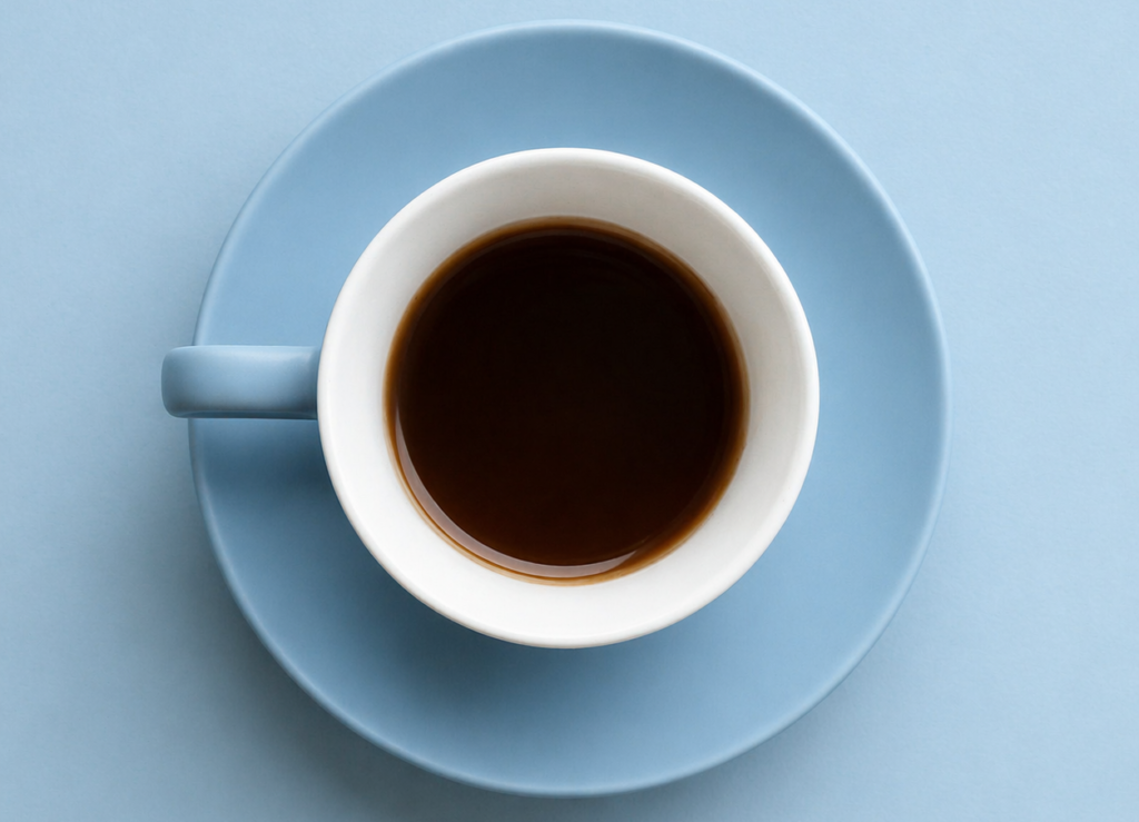 pure black coffee minimal style representing healthy coffee and green coffee beans indonesia benefits