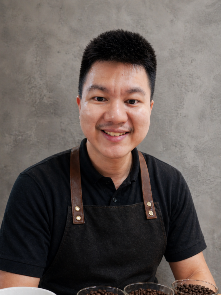 Michael Iskandar certified Q Grader coffee expert portrait Akan Coffee partner