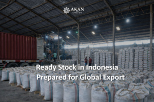 Indonesian Green coffee beans loading process for international export