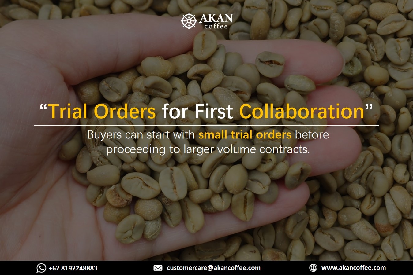 green coffee beans sample small batch export indonesia